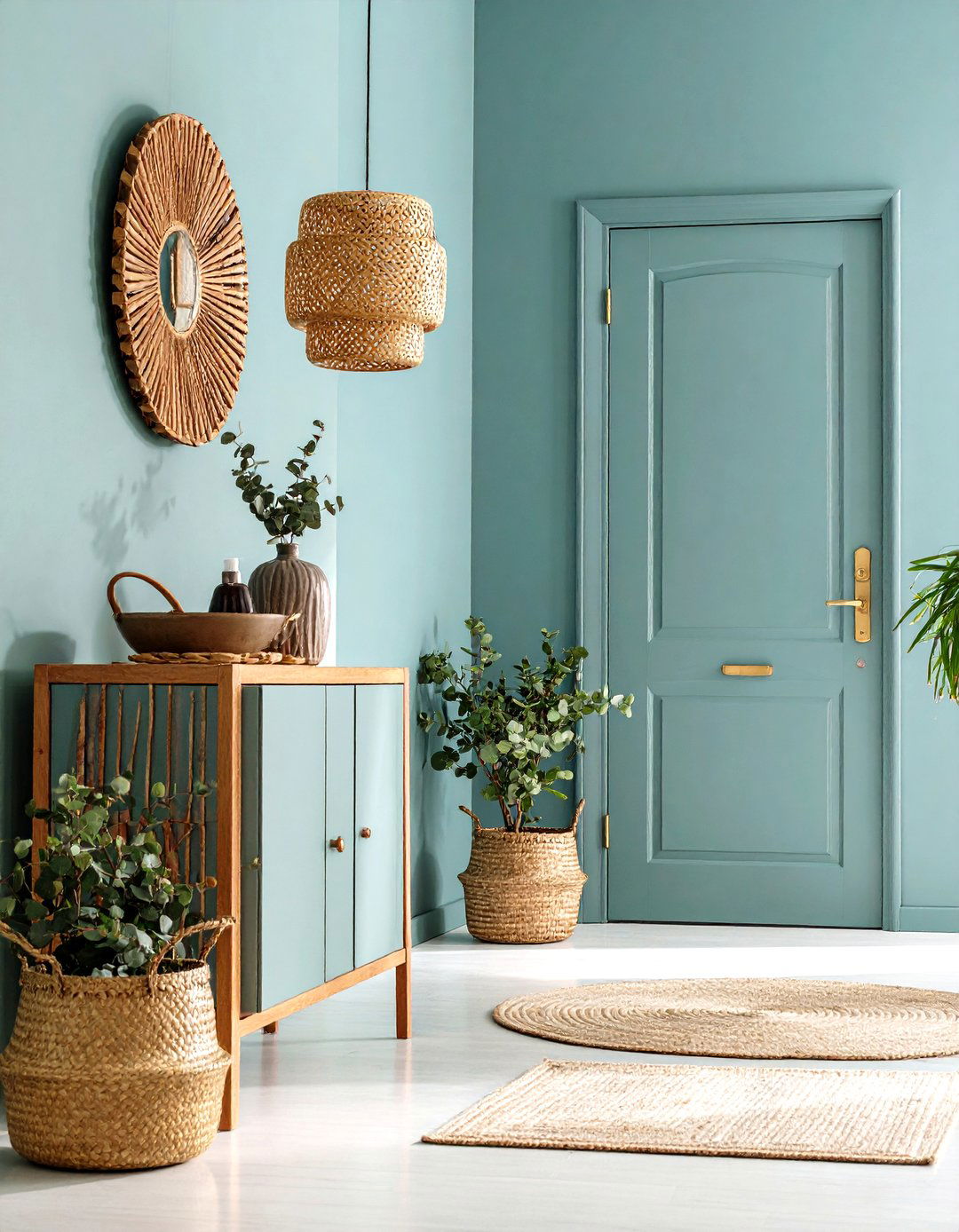 Quietude Green Hallway for a Spa Calm Entry - 25 green hallway ideas