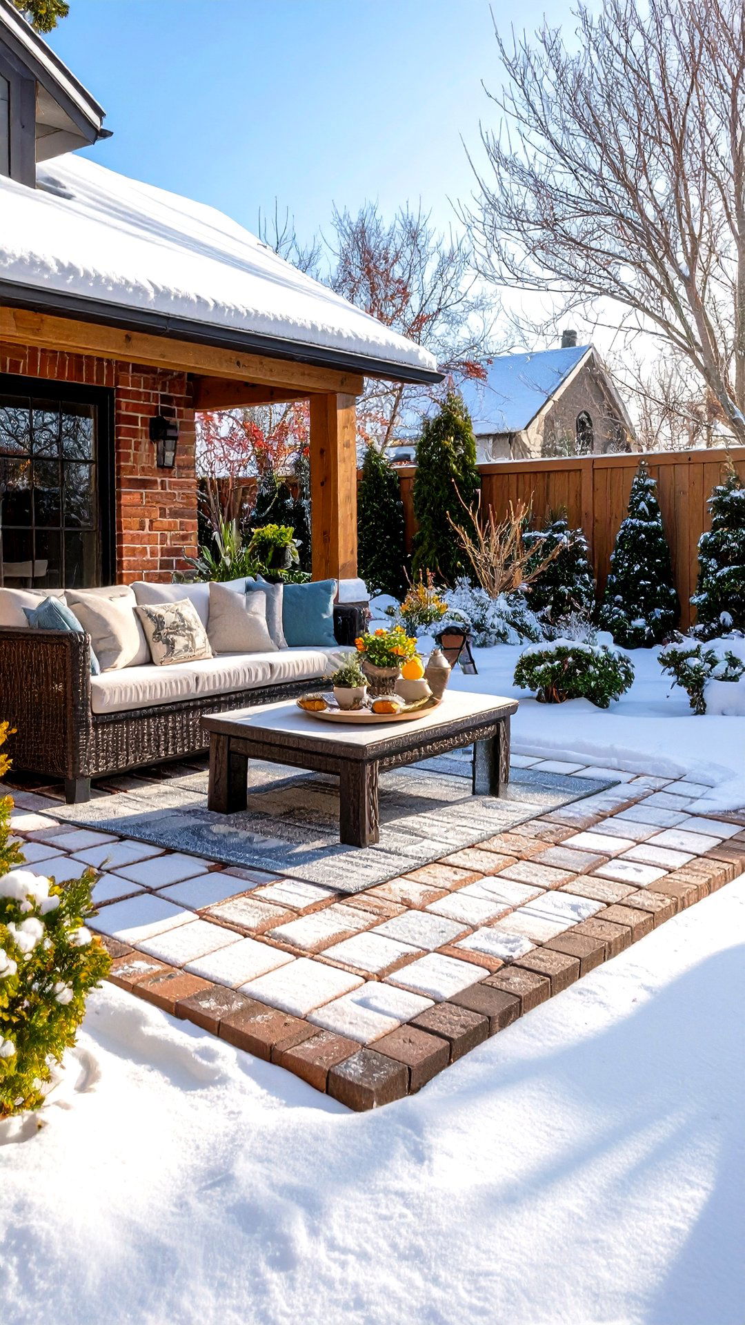 Radiant Heated Brick Patio for Cold Climate Comfort - 25 brick patio ideas