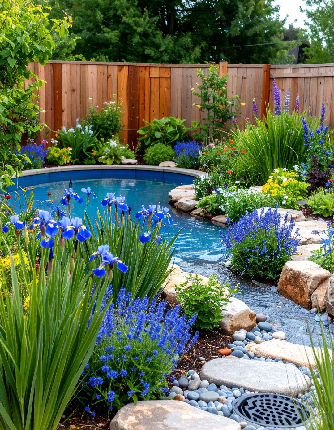 Rain Garden Buffer for an Above Ground Pool - 25 above ground pool landscaping ideas