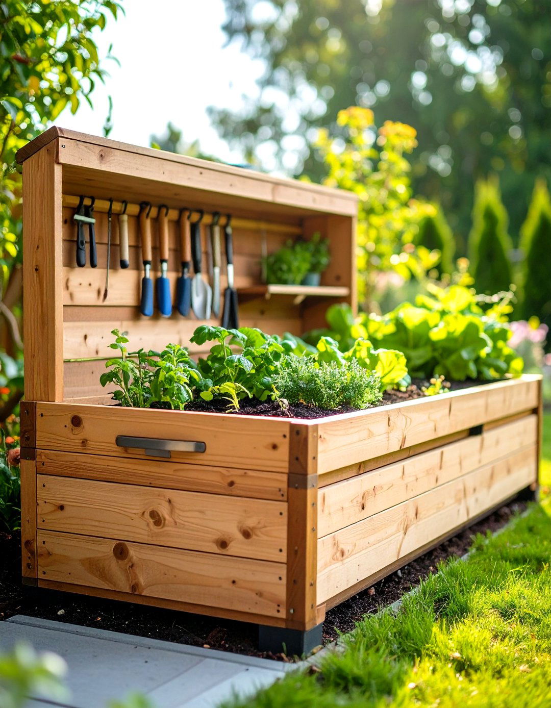 Raised Bed Edge Outdoor Storage Secret - 25 outdoor storage ideas