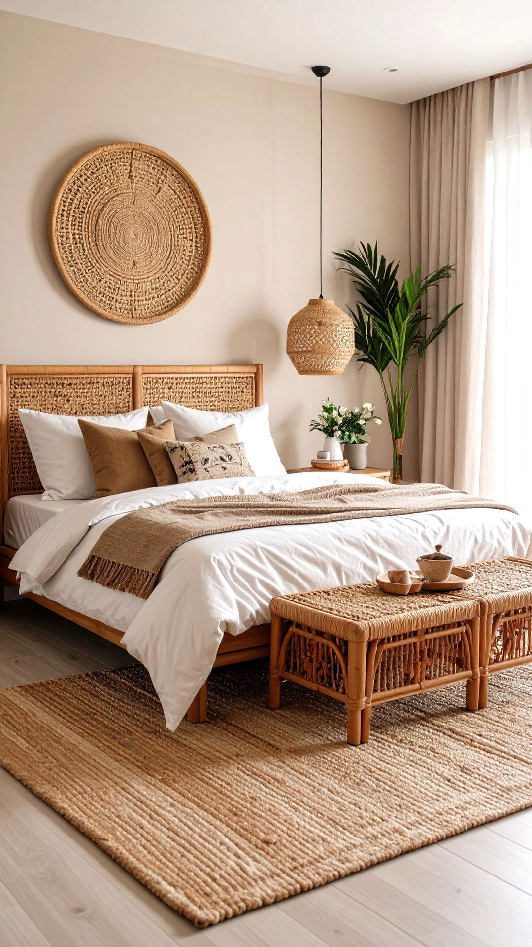 Rattan and Cane Weave Relaxed Asian Bedroom Mood - 25 asian bedroom ideas