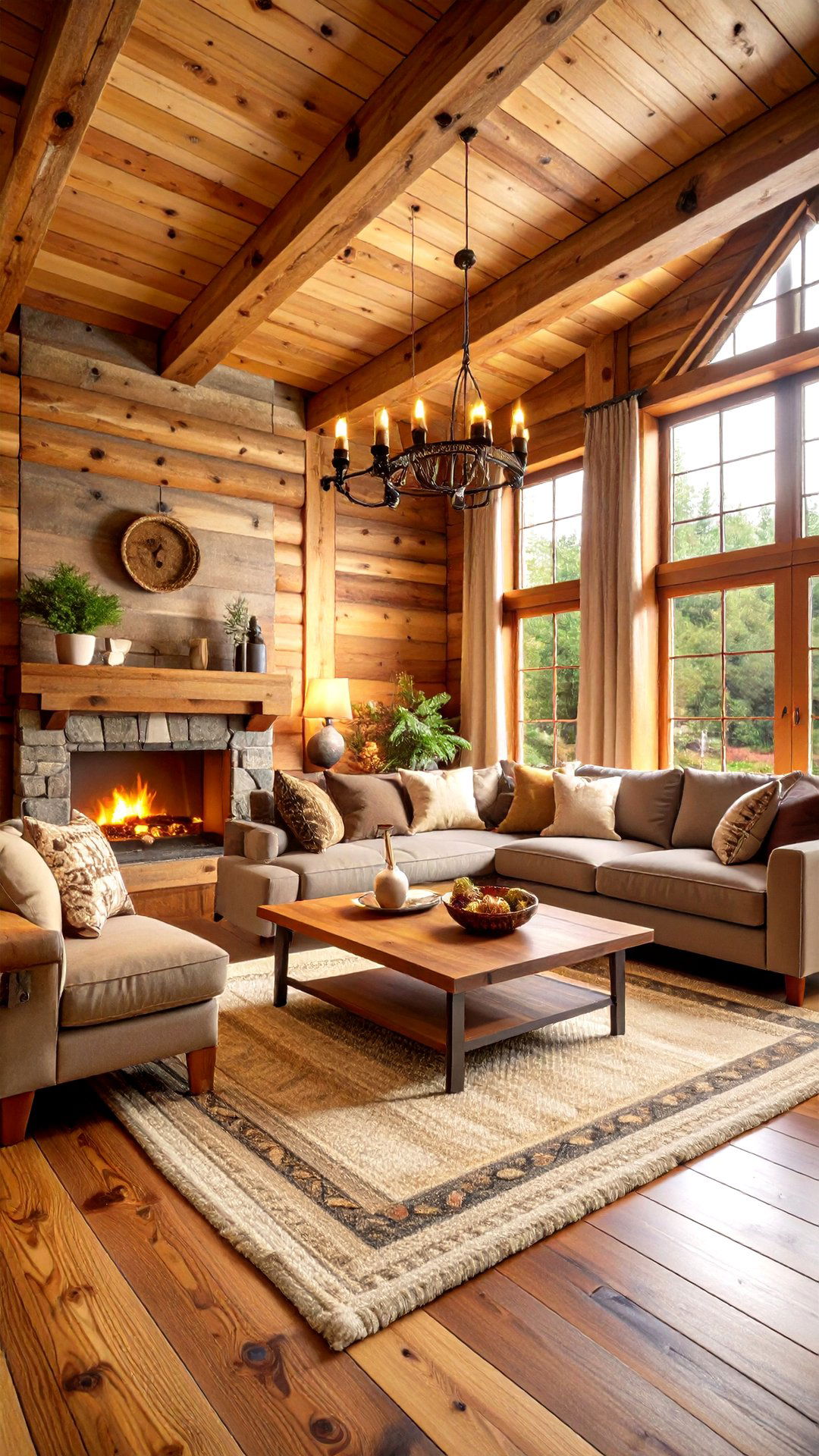 Raw Wood Cabin Walls for Authentic Warmth - 25 cabin decor ideas