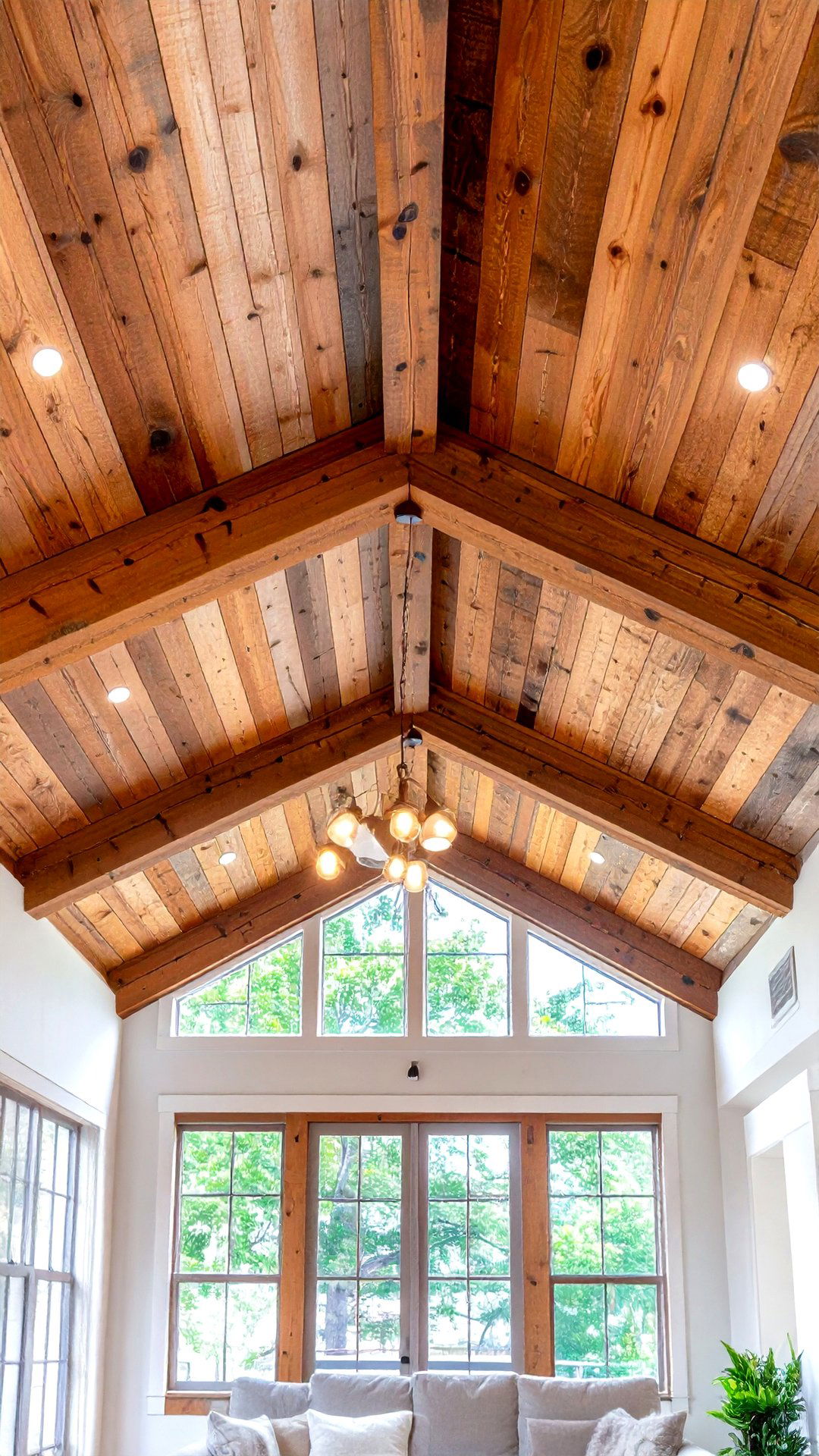Reclaimed Barn Wood Cathedral Ceiling Character - 25 cathedral ceiling ideas