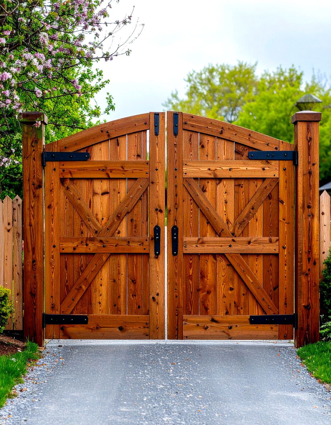 Reclaimed Barn Wood Driveway Gate for Rustic Charm - 25 driveway gate ideas
