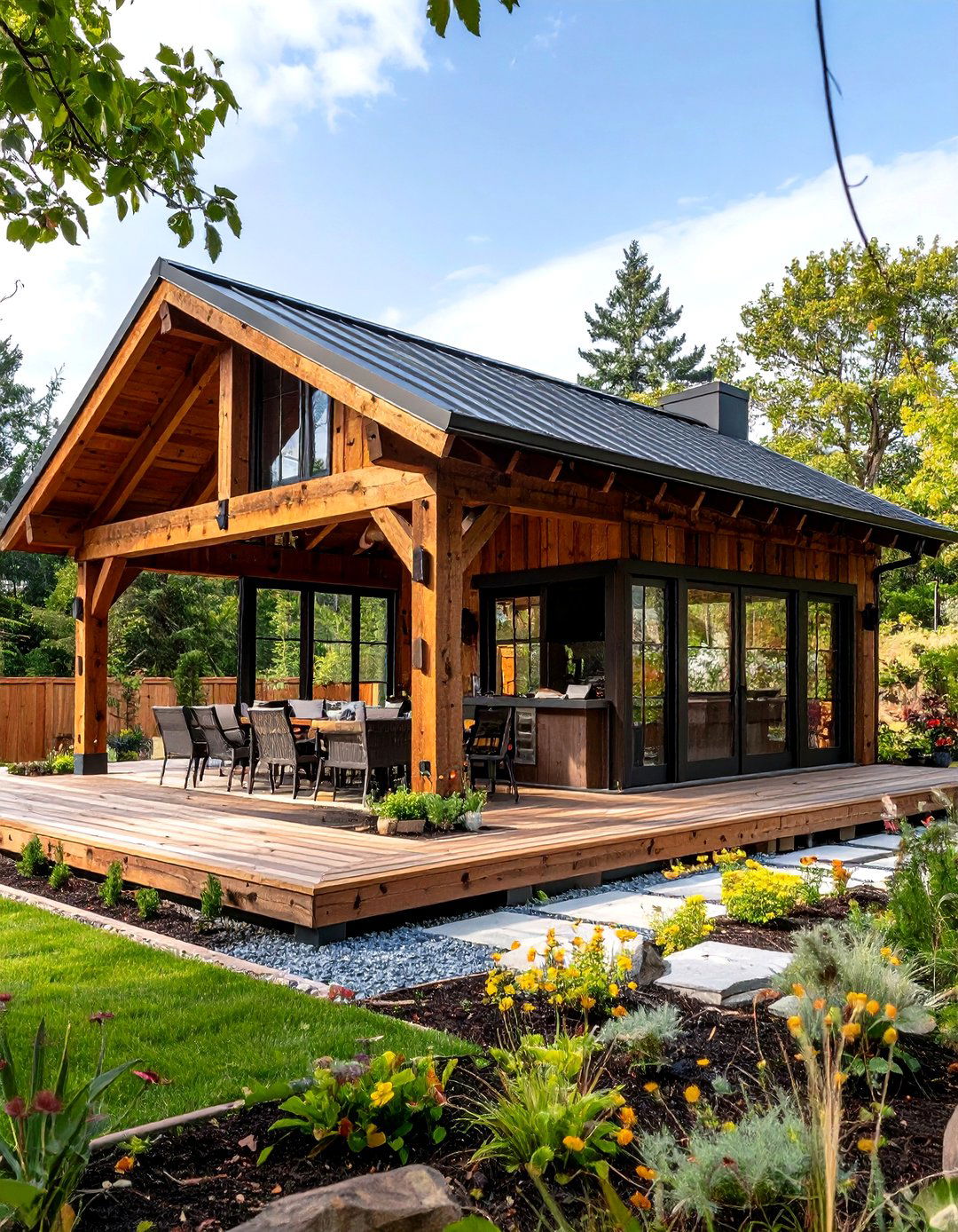 Reclaimed Material Pavilion for Low Carbon Style - 25 outdoor pavilion ideas
