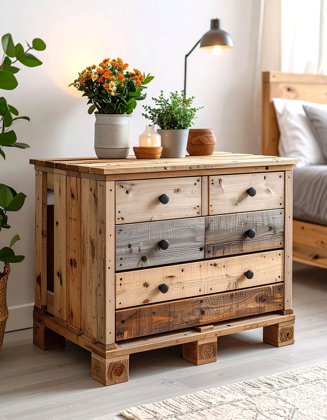 Reclaimed Pallet Nightstand Highlights Eco Mindfulness - 25 nightstand ideas