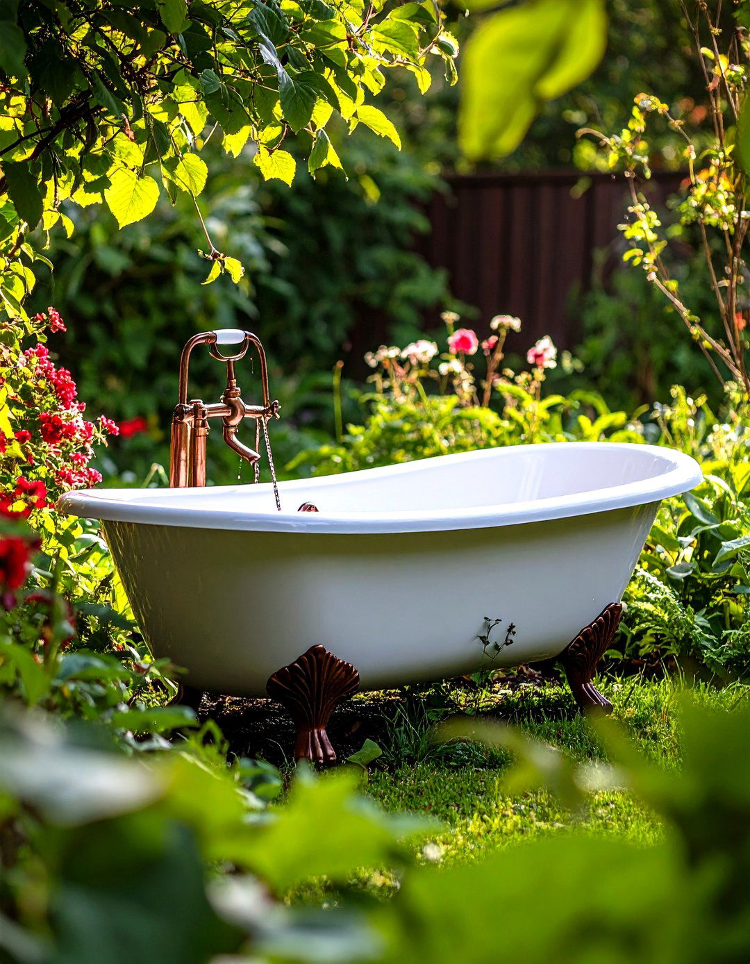 Reclaimed Rainwater Fed Bathtub - 25 outdoor bathtub ideas