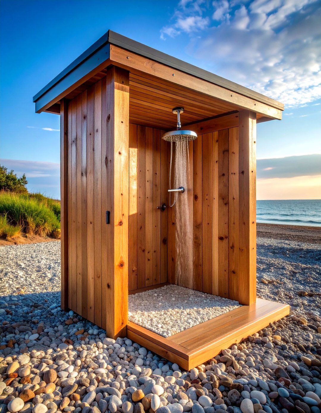 Reclaimed Wood Coastal Outdoor Shower - 25 outdoor shower ideas