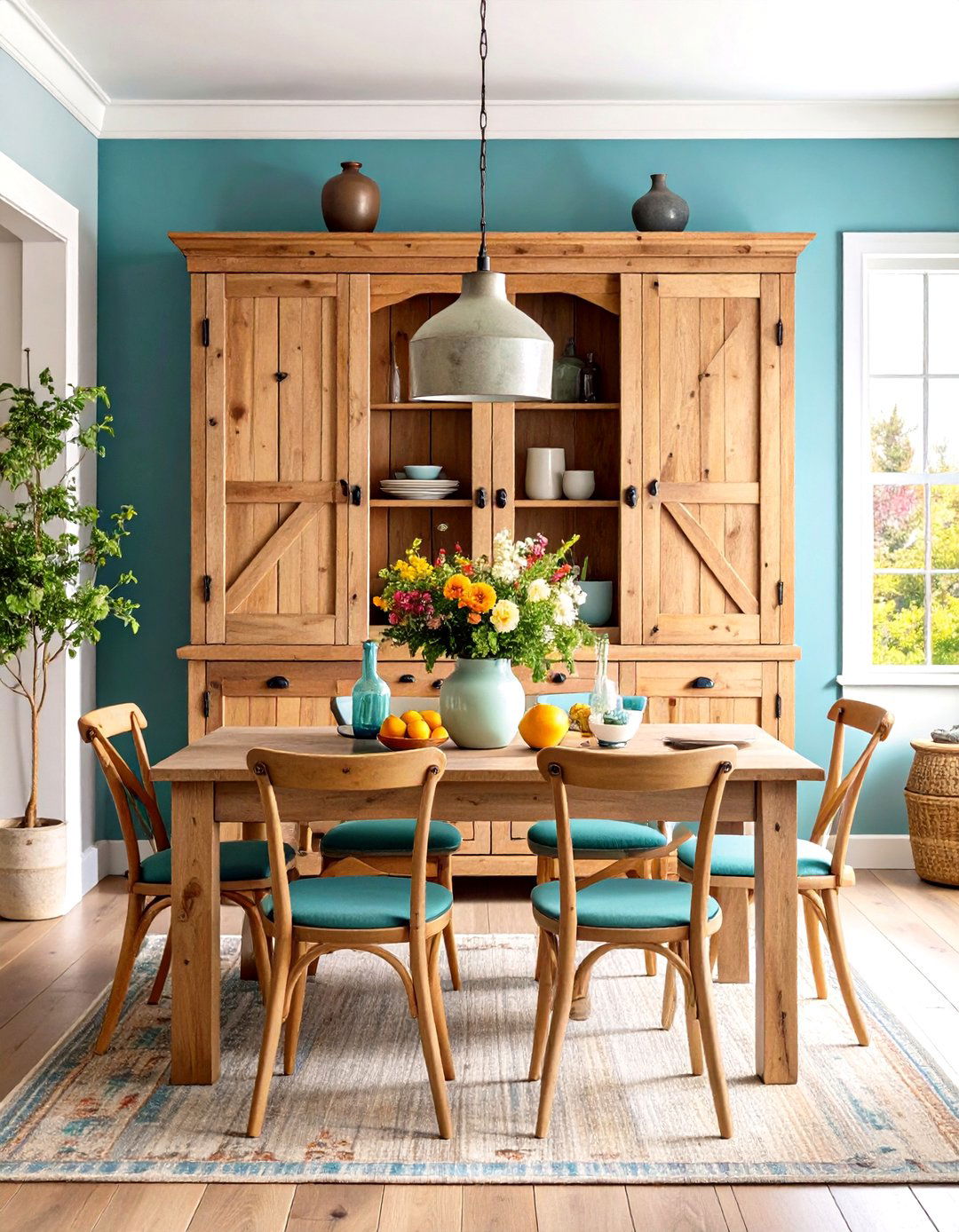 Reclaimed Wood Rustic Hutch - 25 dining room hutch ideas