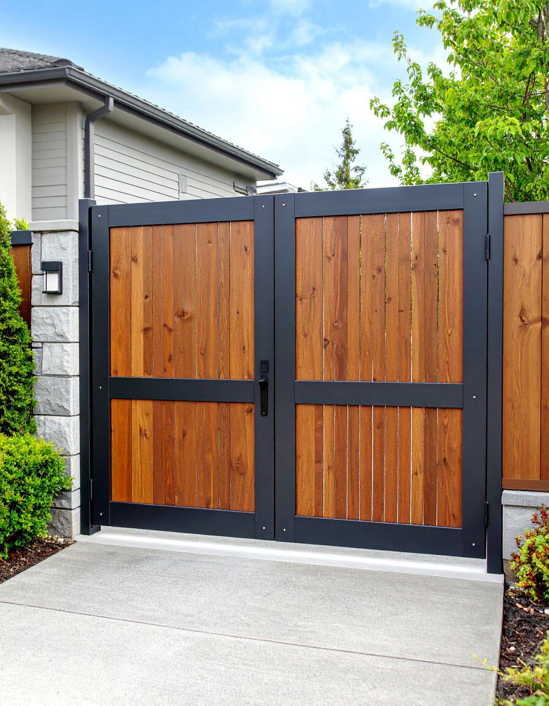 Reclaimed Wood and Steel Fence Gate - 25 Fence Gate Ideas