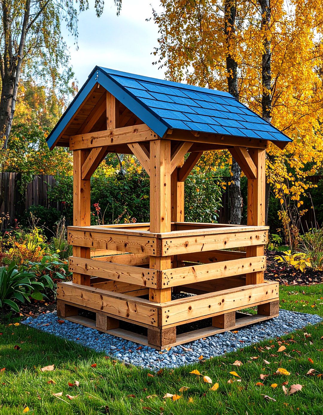 Recycled Pallet Wishing Well Garden - 25 outdoor wishing well garden ideas