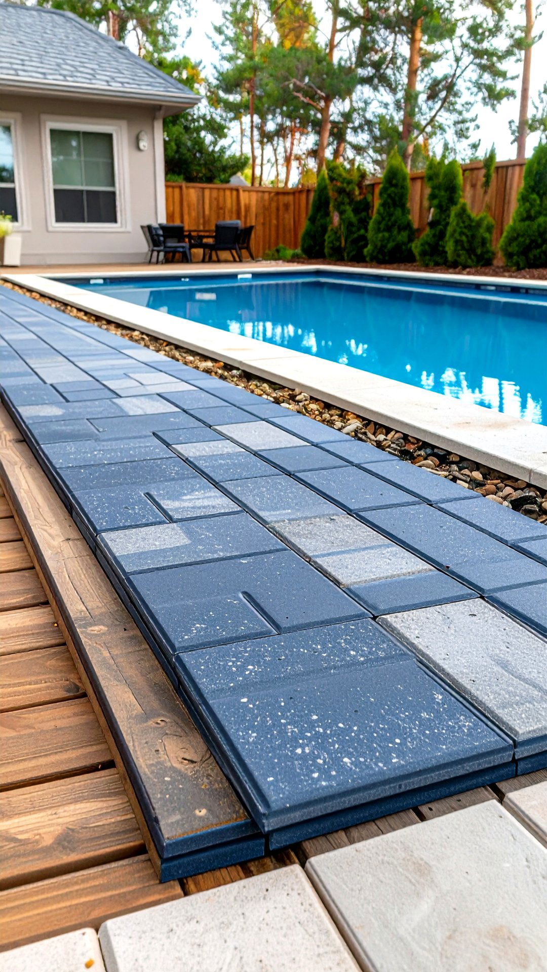 Recycled Rubber Tile Walkway - 25 above ground pool walkway ideas