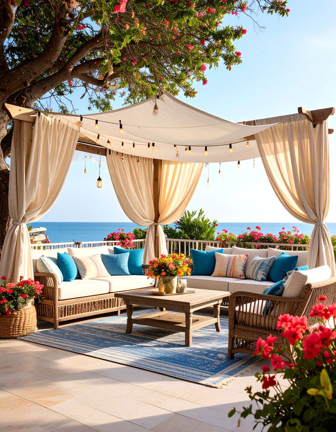Recycled Sailcloth Patio Curtains - 25 patio curtain ideas