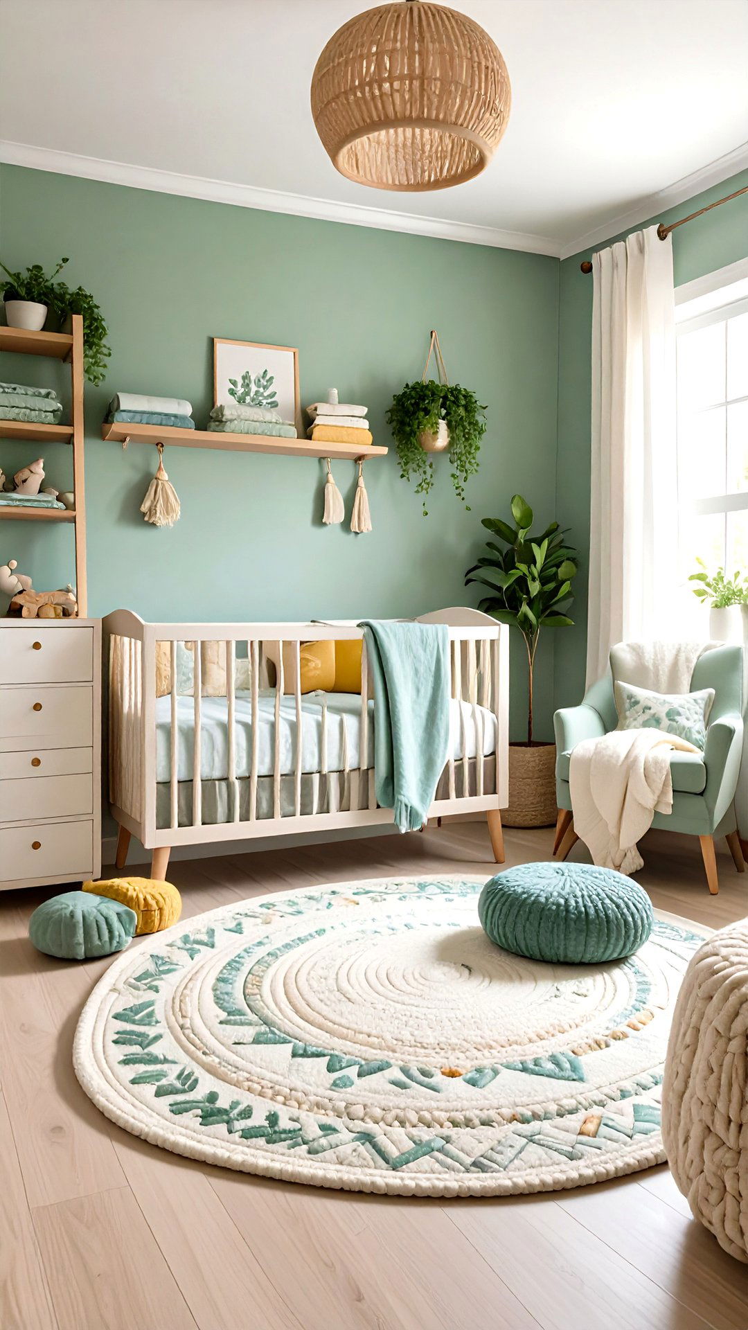 Recycled Textile Cozy Green Nursery Layers - 25 green nursery ideas