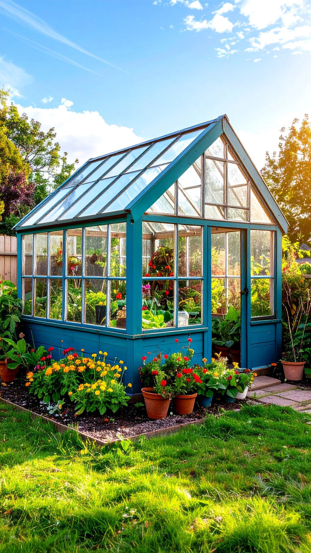 Recycled Window Corner Greenhouse DIY - 25 corner greenhouse ideas