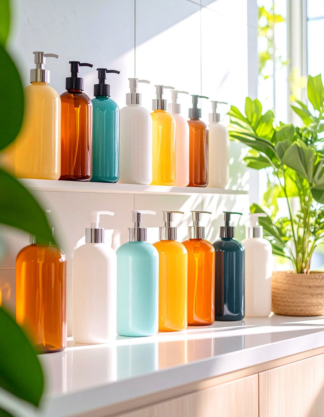 Refillable Dispensers Deliver a Spa Hotel Look - 25 apartment bathroom ideas