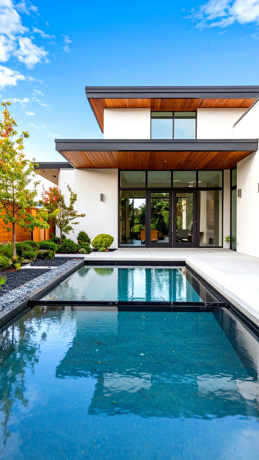Reflecting Pool Forecourt - 25 minimalist house exterior ideas