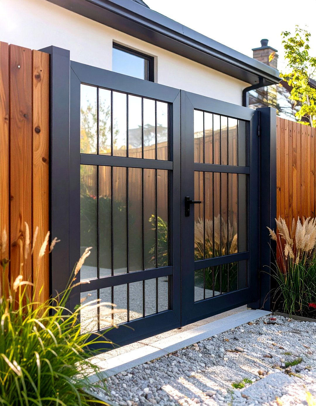 Reflective Mirror Faced Garden Fence Gate - 25 Fence Gate Ideas