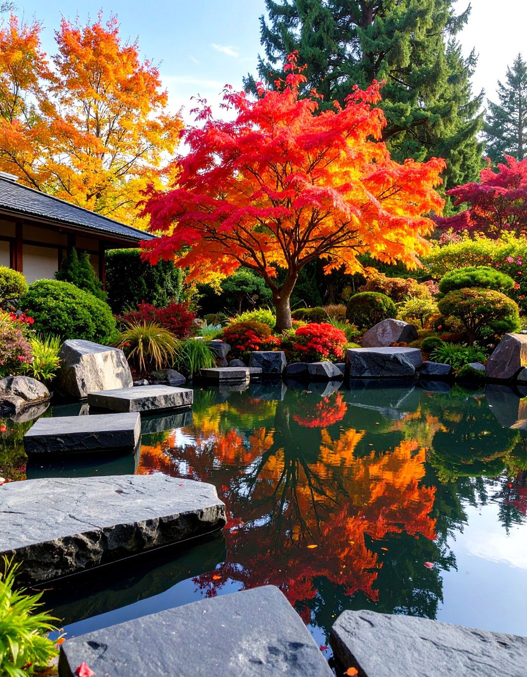 Reflective Mirror Pond for Modern Minimalism - 25 backyard pond ideas