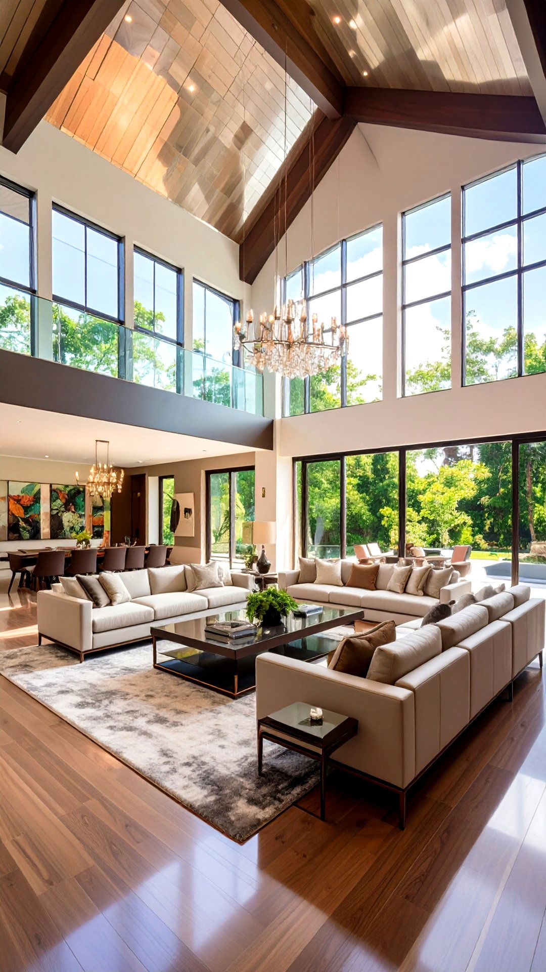 Reflective Ridge Beam for Sparkling Illusion - 25 cathedral ceiling ideas