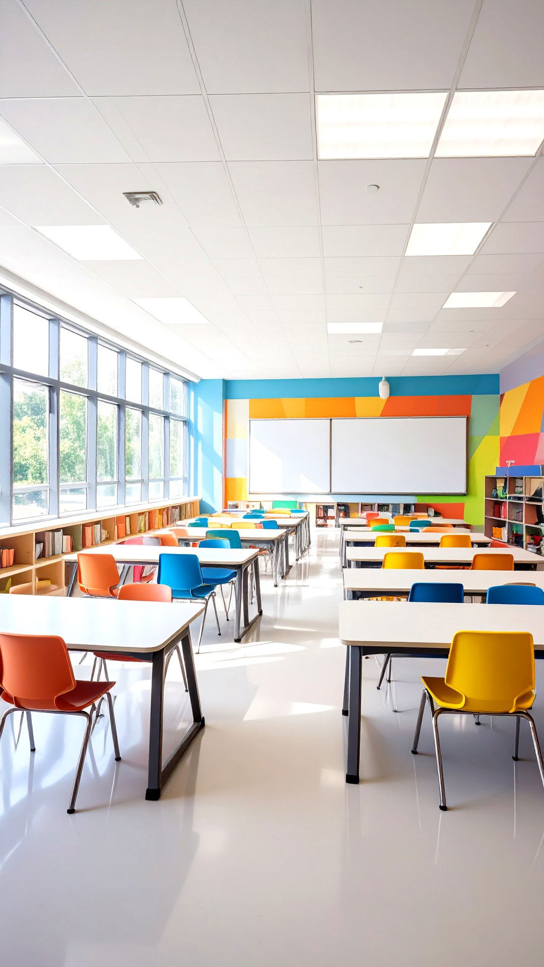 Reflective Surface Classroom Lighting to Amplify Light - 25 classroom lighting ideas