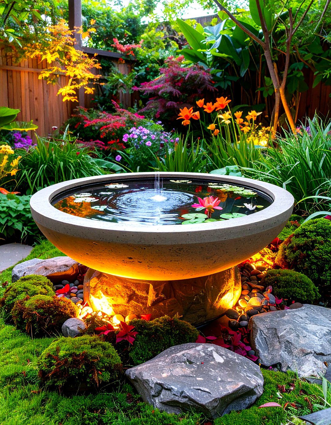 Reflective Water Bowl Garden Focal Point - 25 Garden Focal Point Ideas