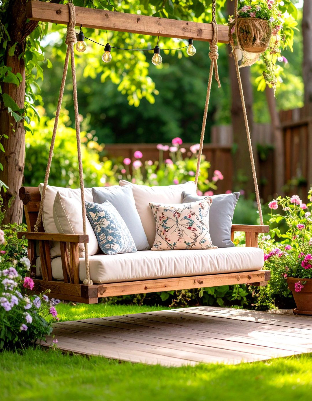 Relaxing Pallet Swing Chair - 25 pallet furniture ideas