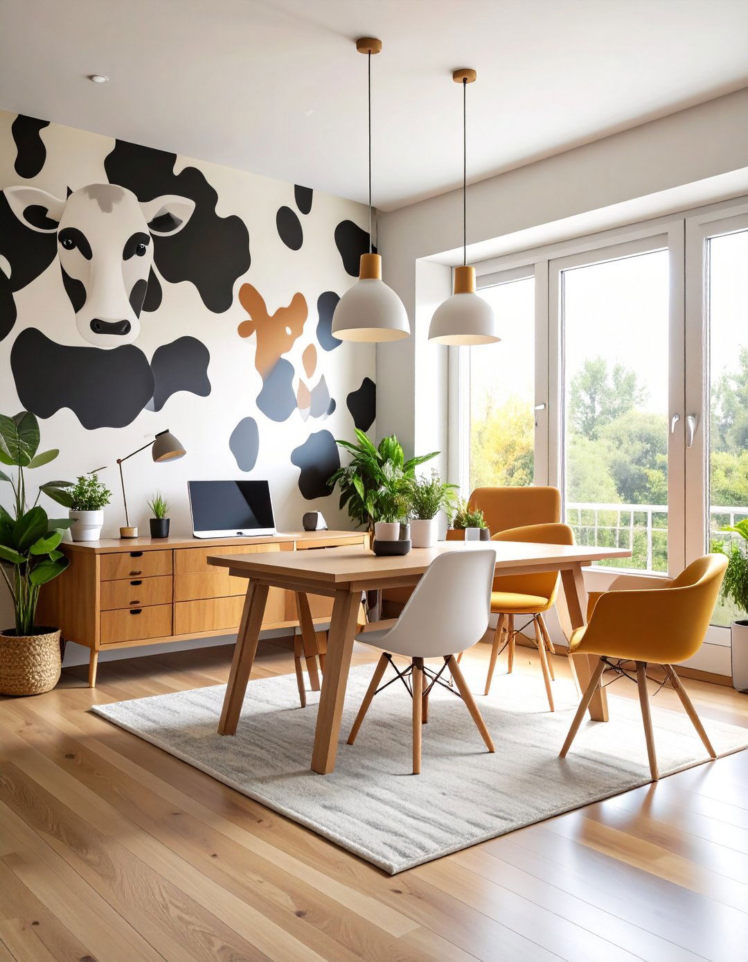Removable Cow Print Decals for Seasonal Fun - 25 cow print room decor ideas