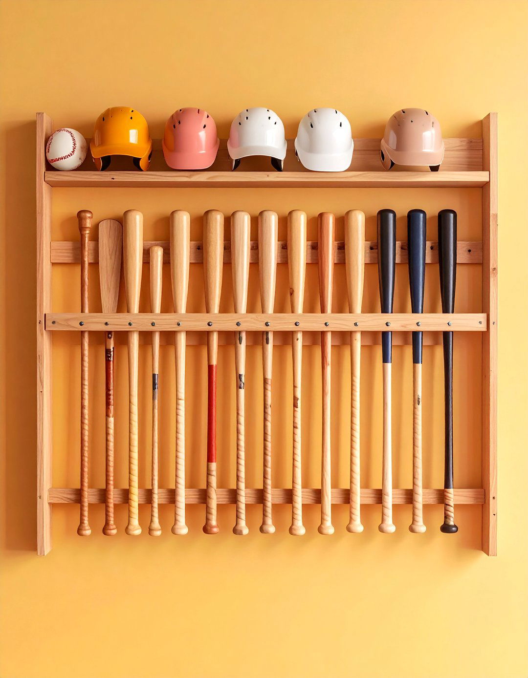 Repurposed Garden Tool Rack Holds Sports Gear Upright - 25 outdoor toy storage ideas