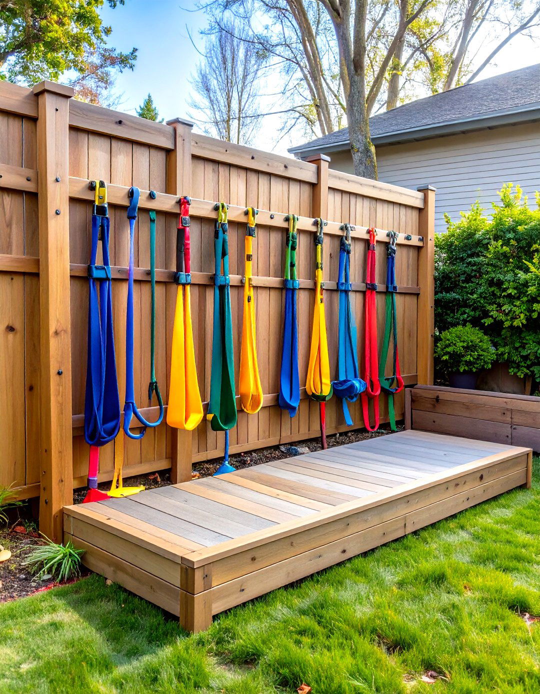 Resistance Band Anchor Fence Outdoor Gym - 25 outdoor gym ideas