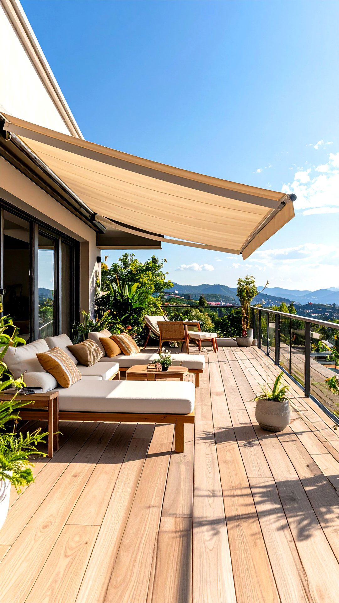 Retractable Awning Cantilever Balcony Shade - 25 cantilever balcony ideas