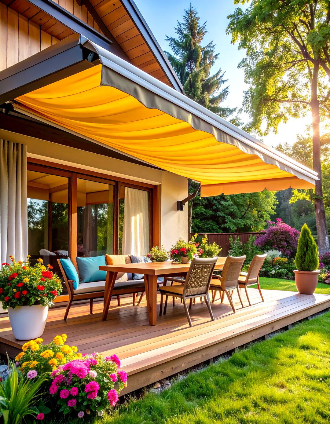 Retractable Fabric Awning Roof - 25 front porch roof ideas