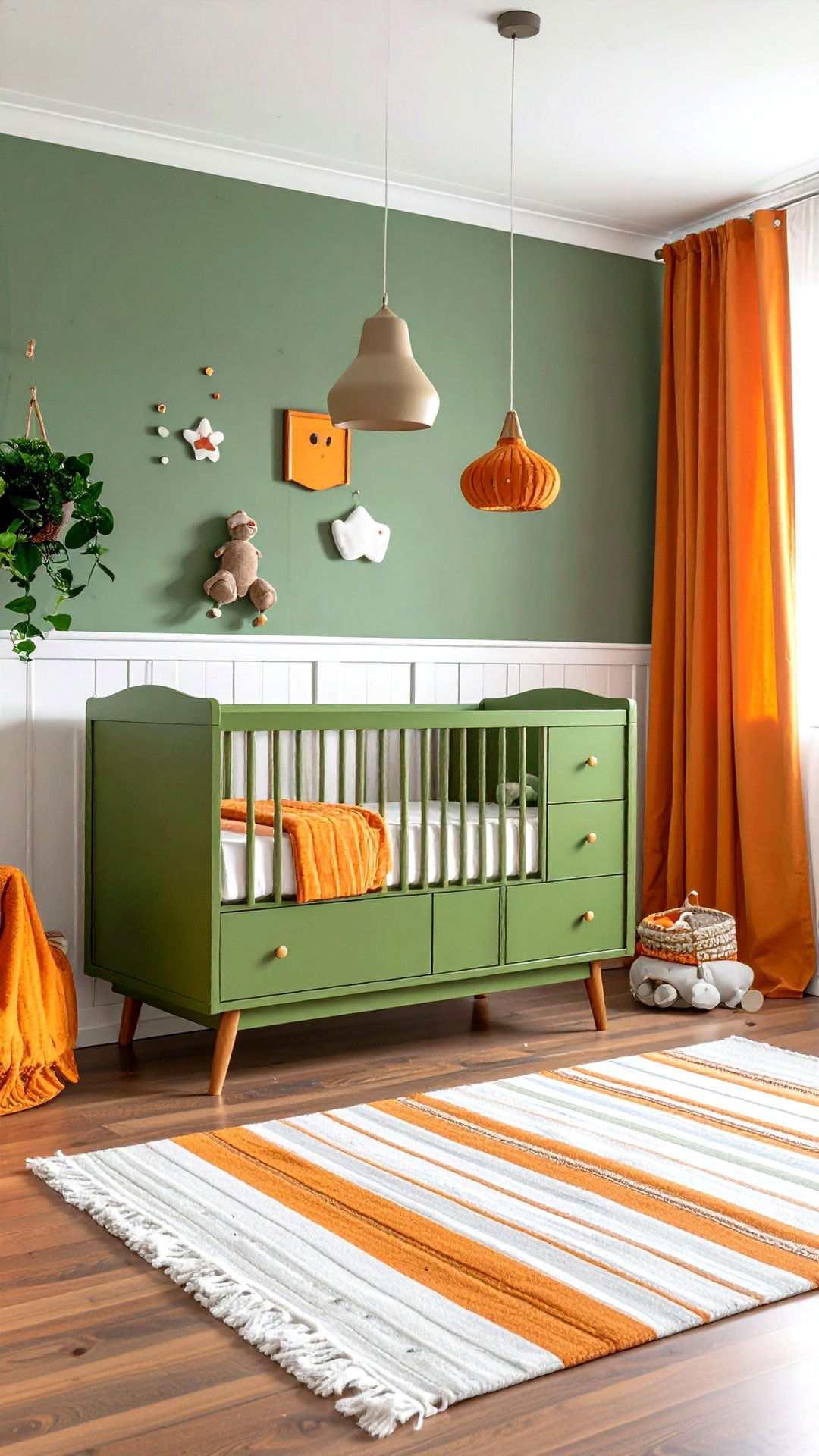 Retro Avocado Green Nursery Nostalgia - 25 green nursery ideas