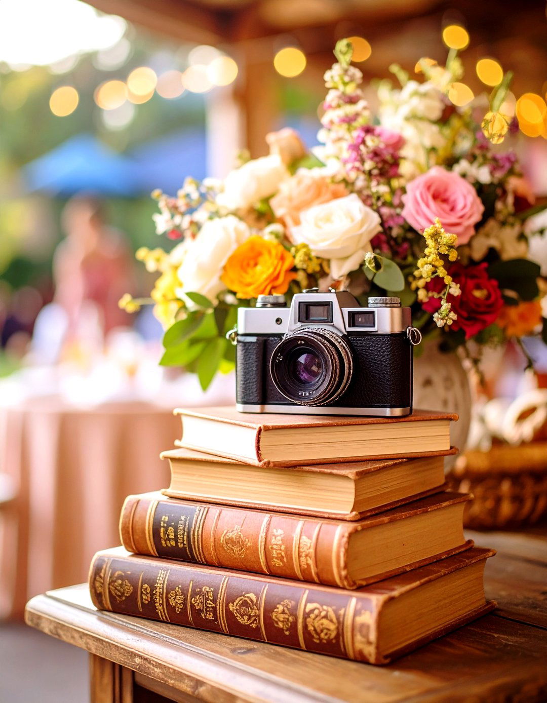 Retro Camera Display Centerpiece - 25 non-floral wedding centerpiece ideas