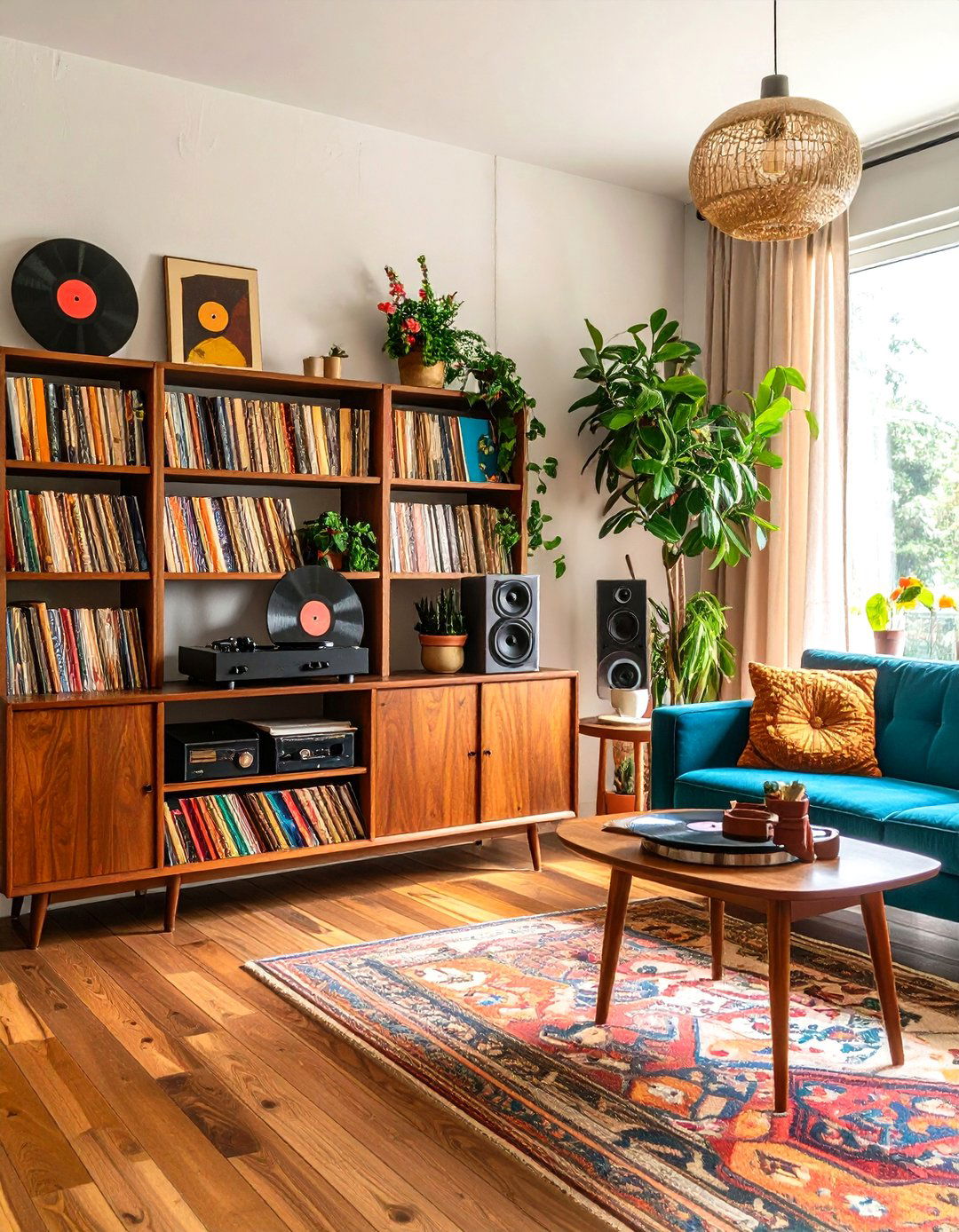 Retro Record Corner Completes the Mood - 25 70s dining room design ideas