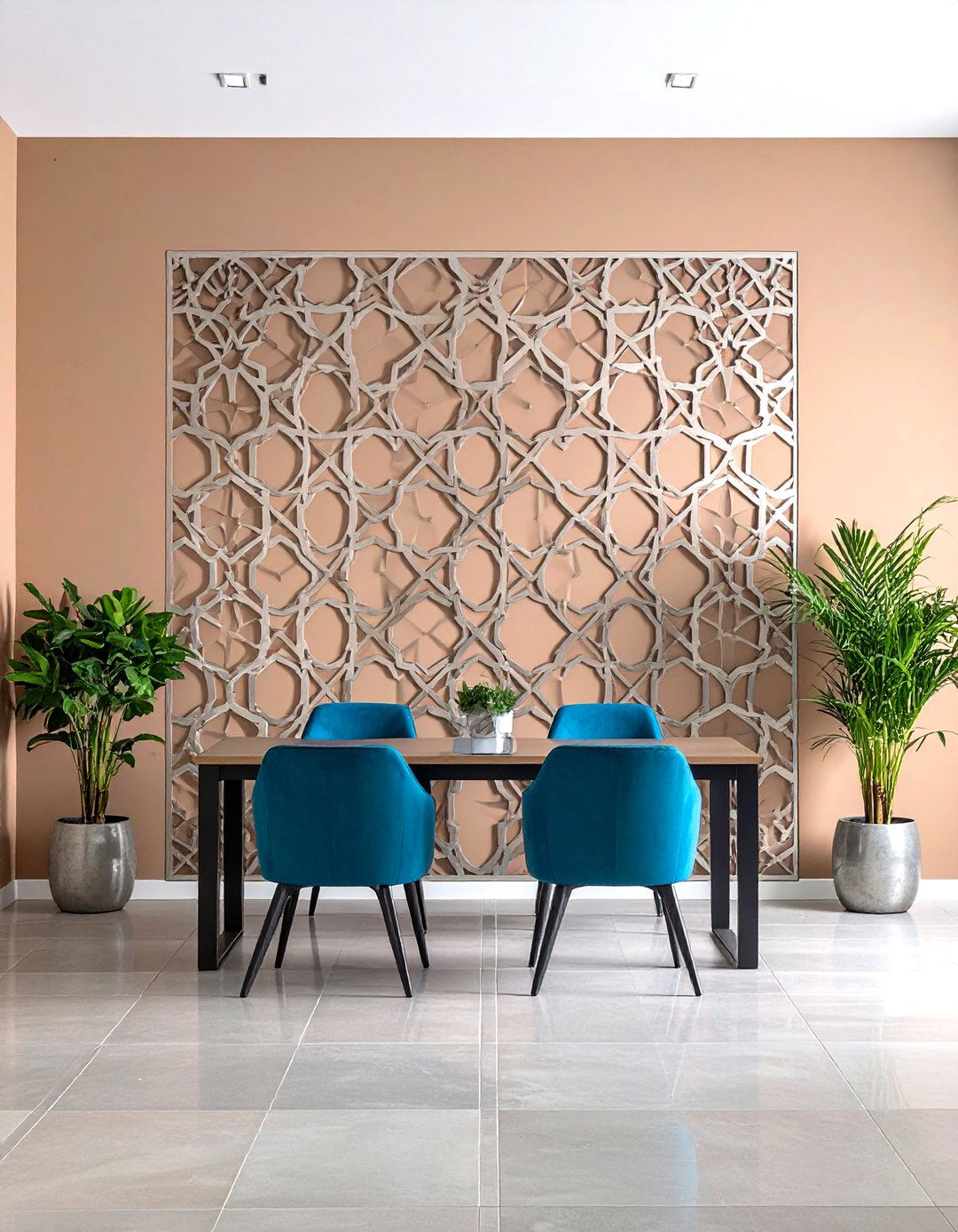Reusable Wall Stencils for Bespoke Pattern - 25 office accent wall ideas