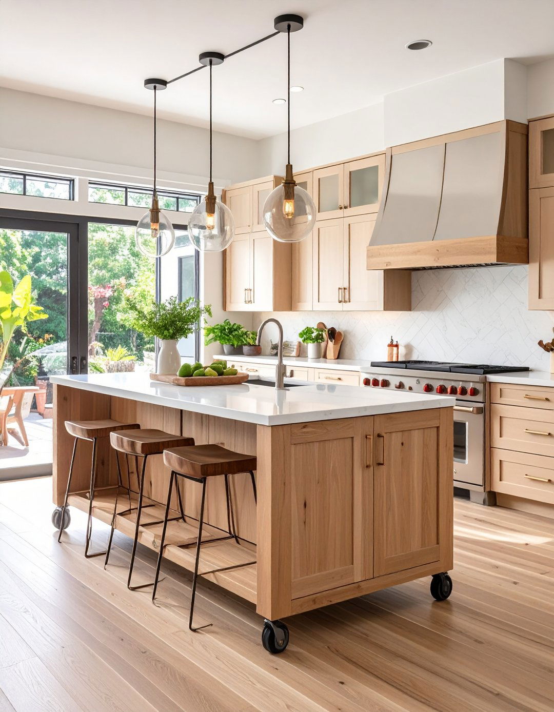 Roll In a Slim Modular Island - 25 one wall kitchen ideas
