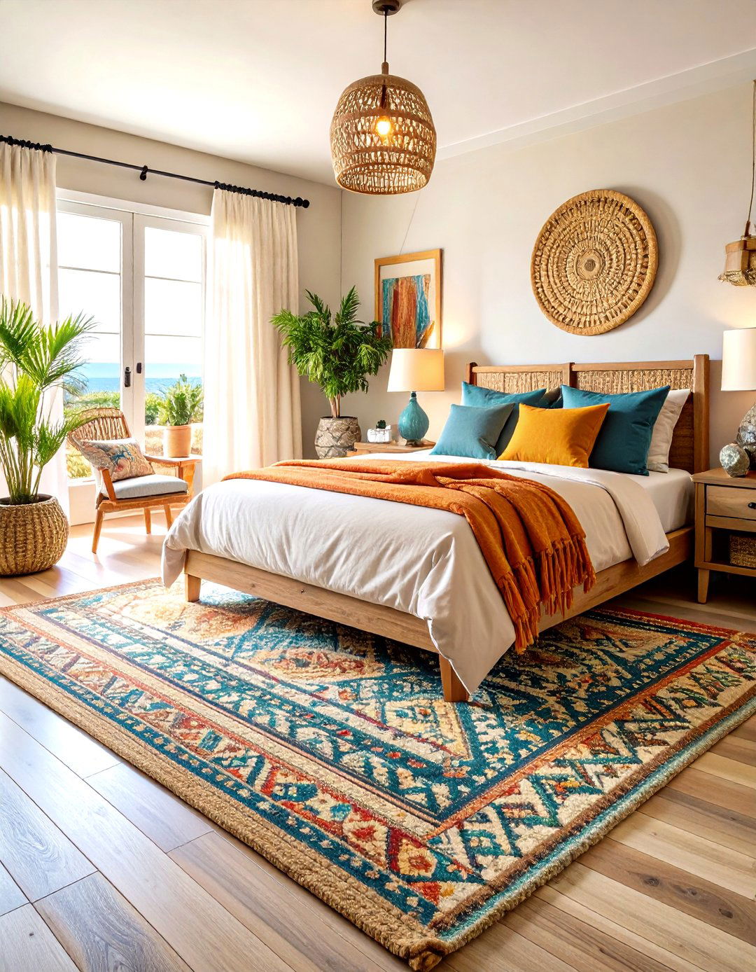 Roll Out Woven Jute and Sisal Rugs - 25 ocean-themed bedroom ideas