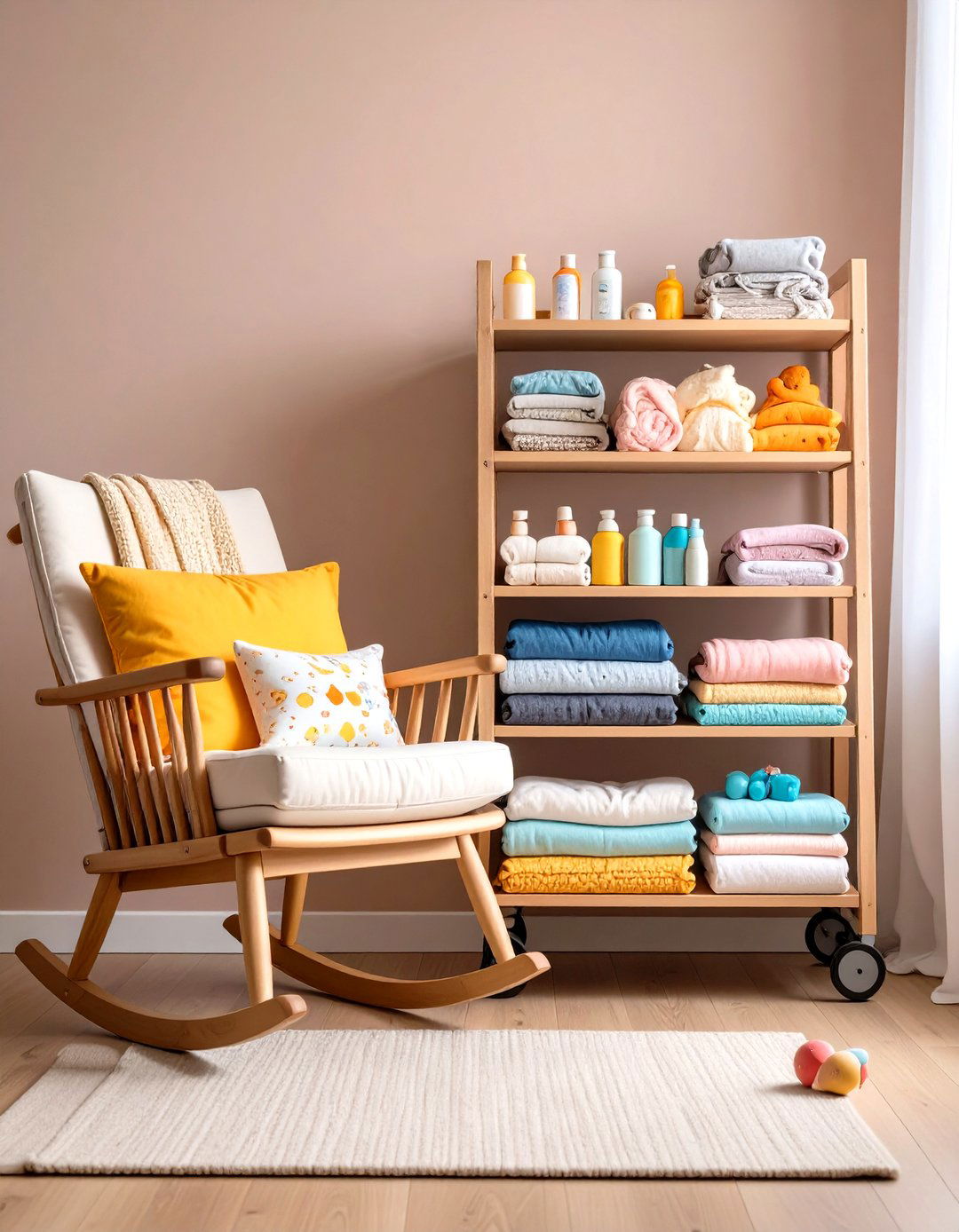 Rolling Utility Cart Station - 25 nursery storage ideas