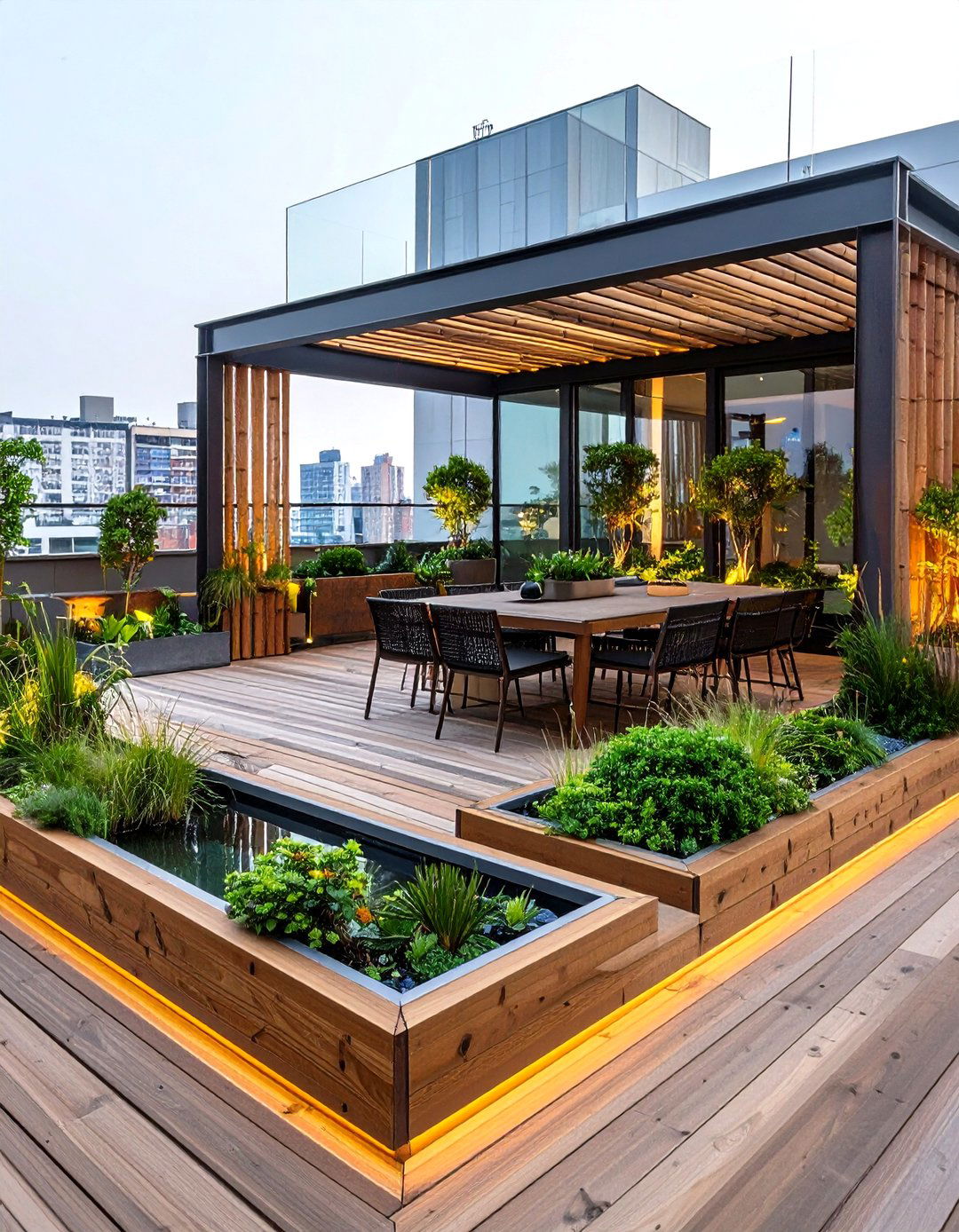Rooftop Asian Pocket Garden for Urban Calm - 25 asian landscaping ideas