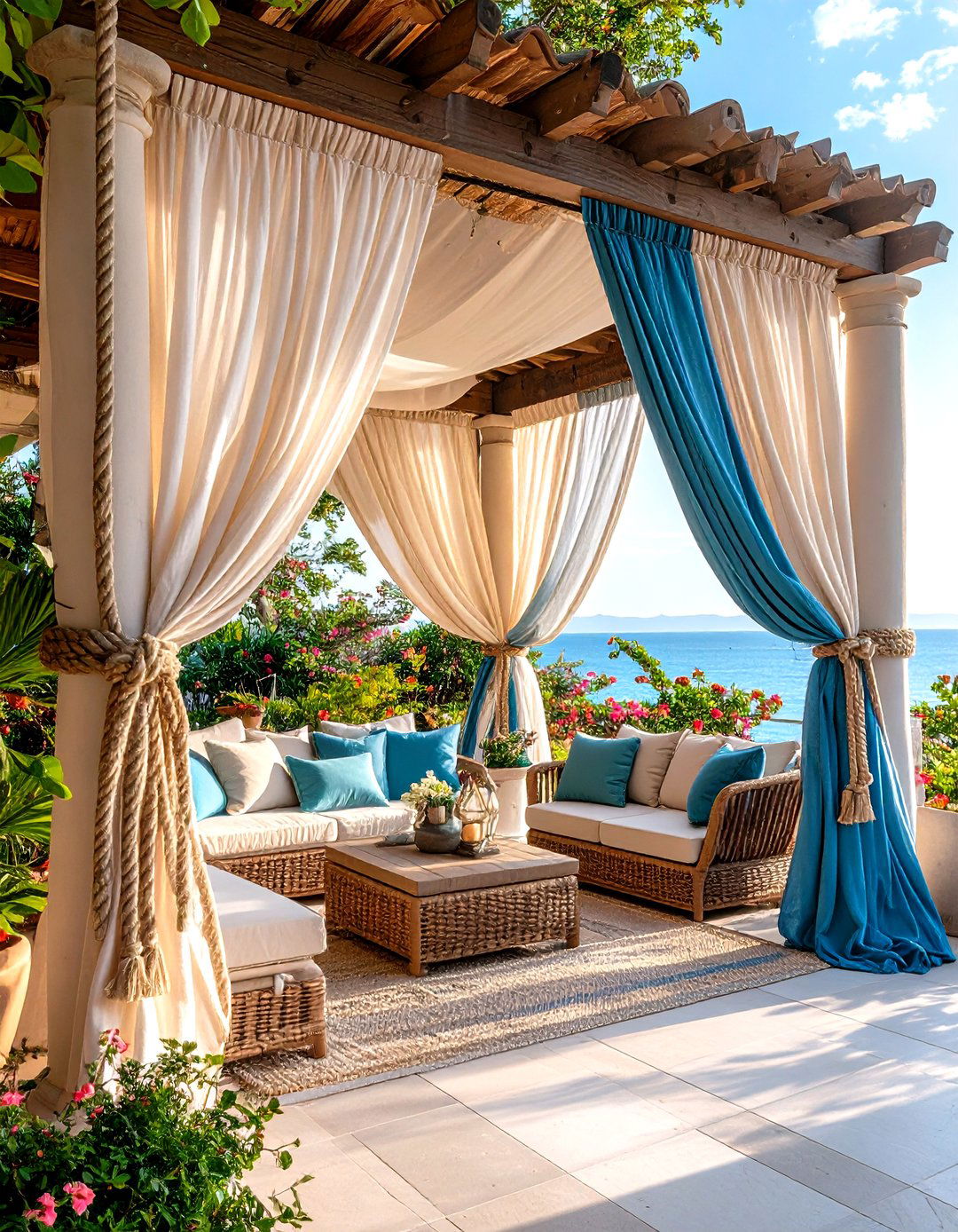Rope Tie Back Patio Curtains - 25 patio curtain ideas