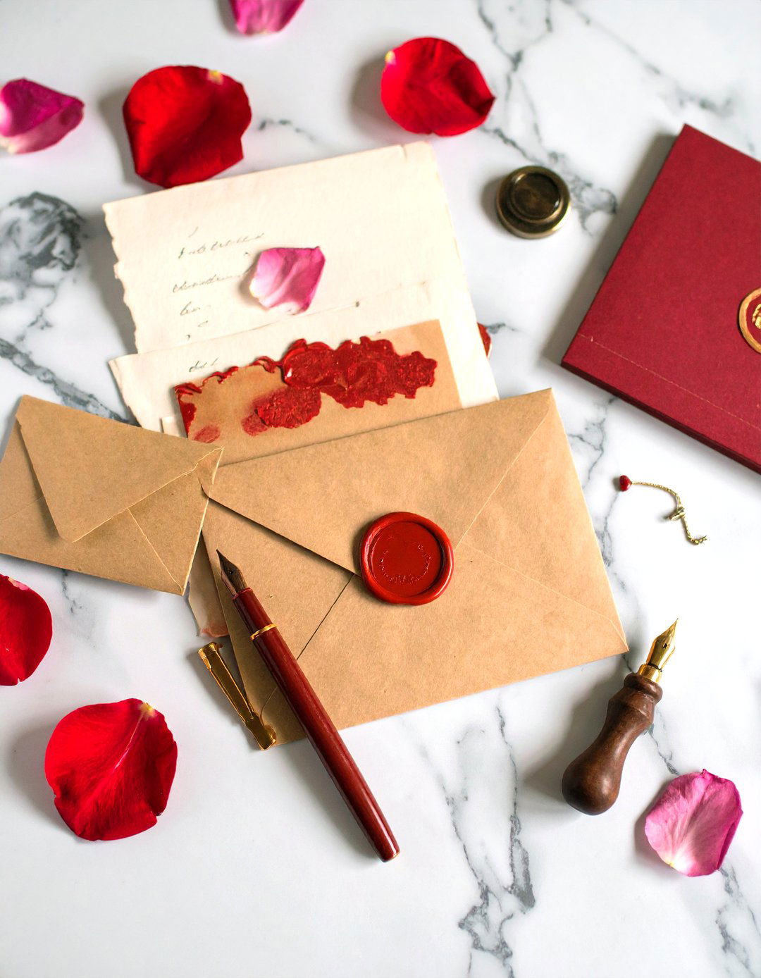 Ruby Calligraphy Love Letter Set for Timeless Romance - 25 40th wedding anniversary gift ideas