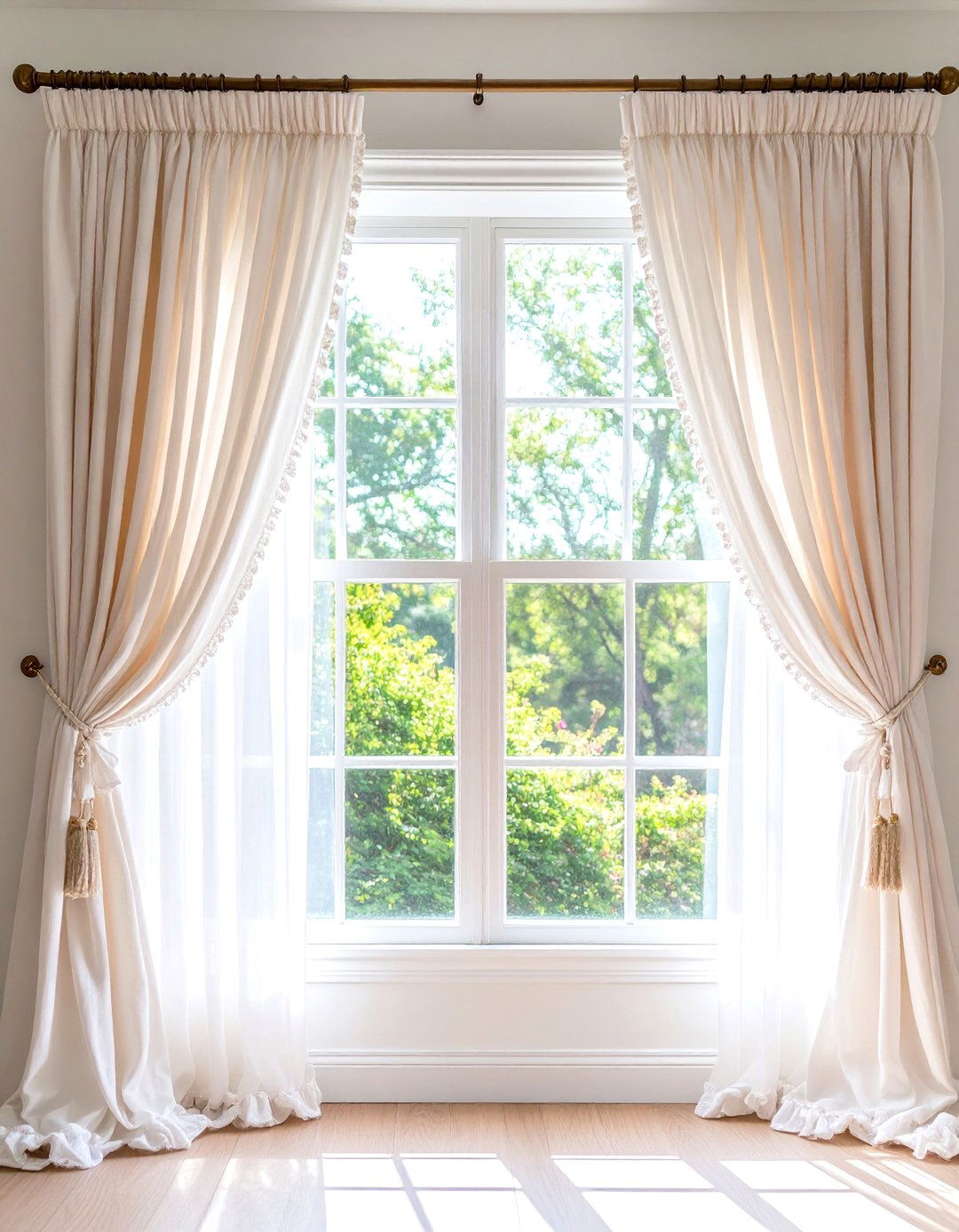 Ruffled Sheer Curtains Softening a s Bedroom - 25 90s bedroom decor ideas