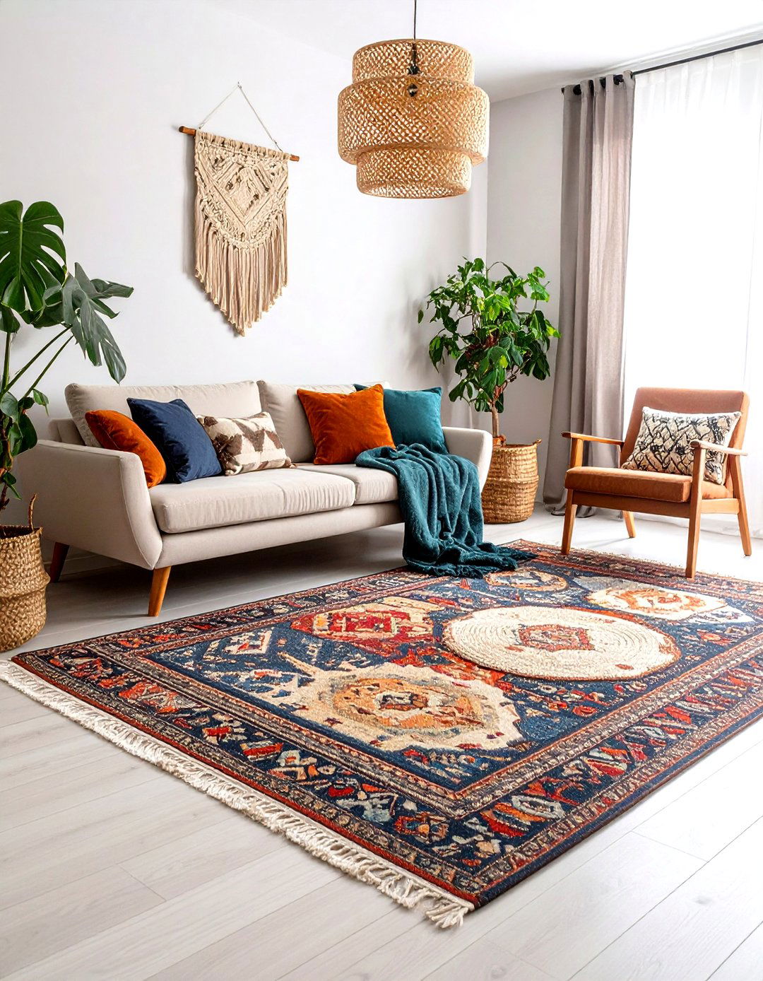 Rug Zoning Defines Living Room Functions Without Walls - 25 apartment small living room ideas