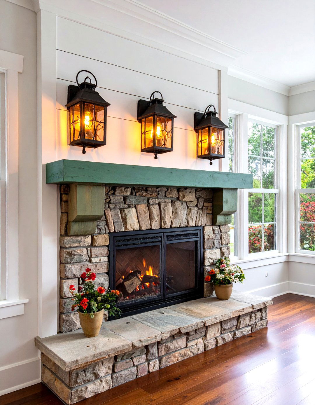 Rustic Barn Lantern Fireplace Sconces - 25 fireplace sconces ideas