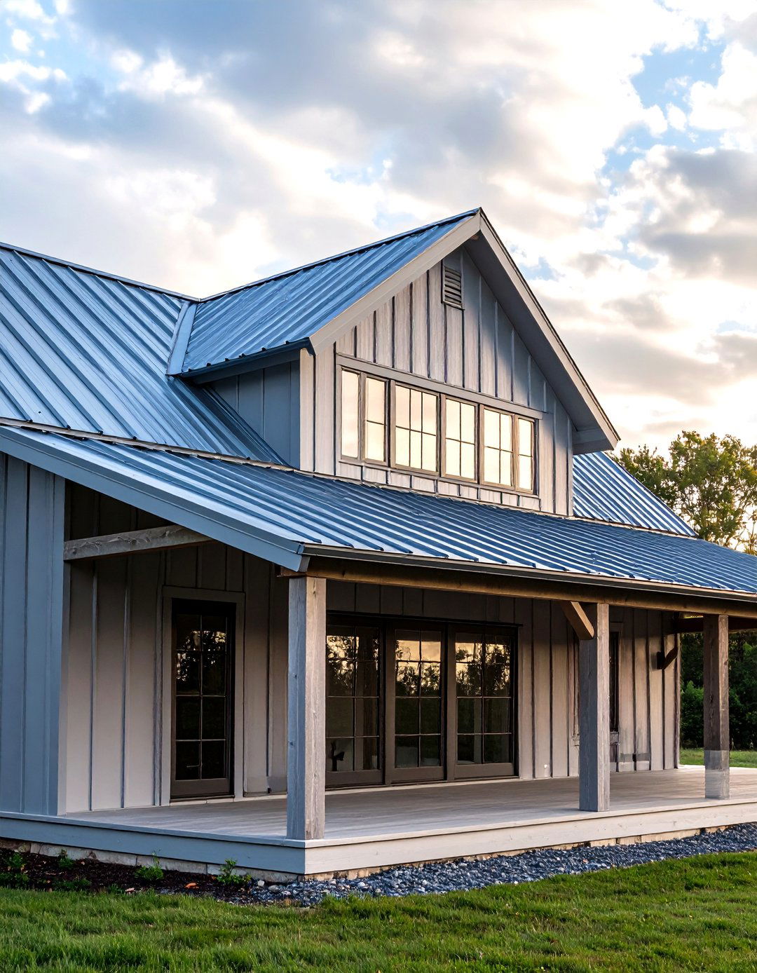 Rustic Corrugated Metal Porch Roof - 25 front porch roof ideas