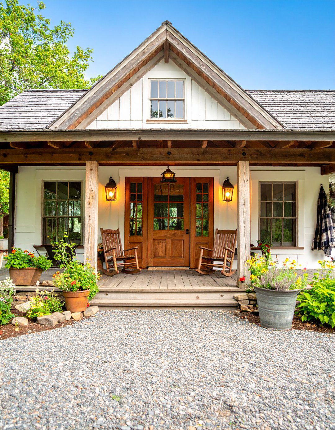 Rustic Covered Porch with Reclaimed Wood Warmth - 25 covered porch ideas