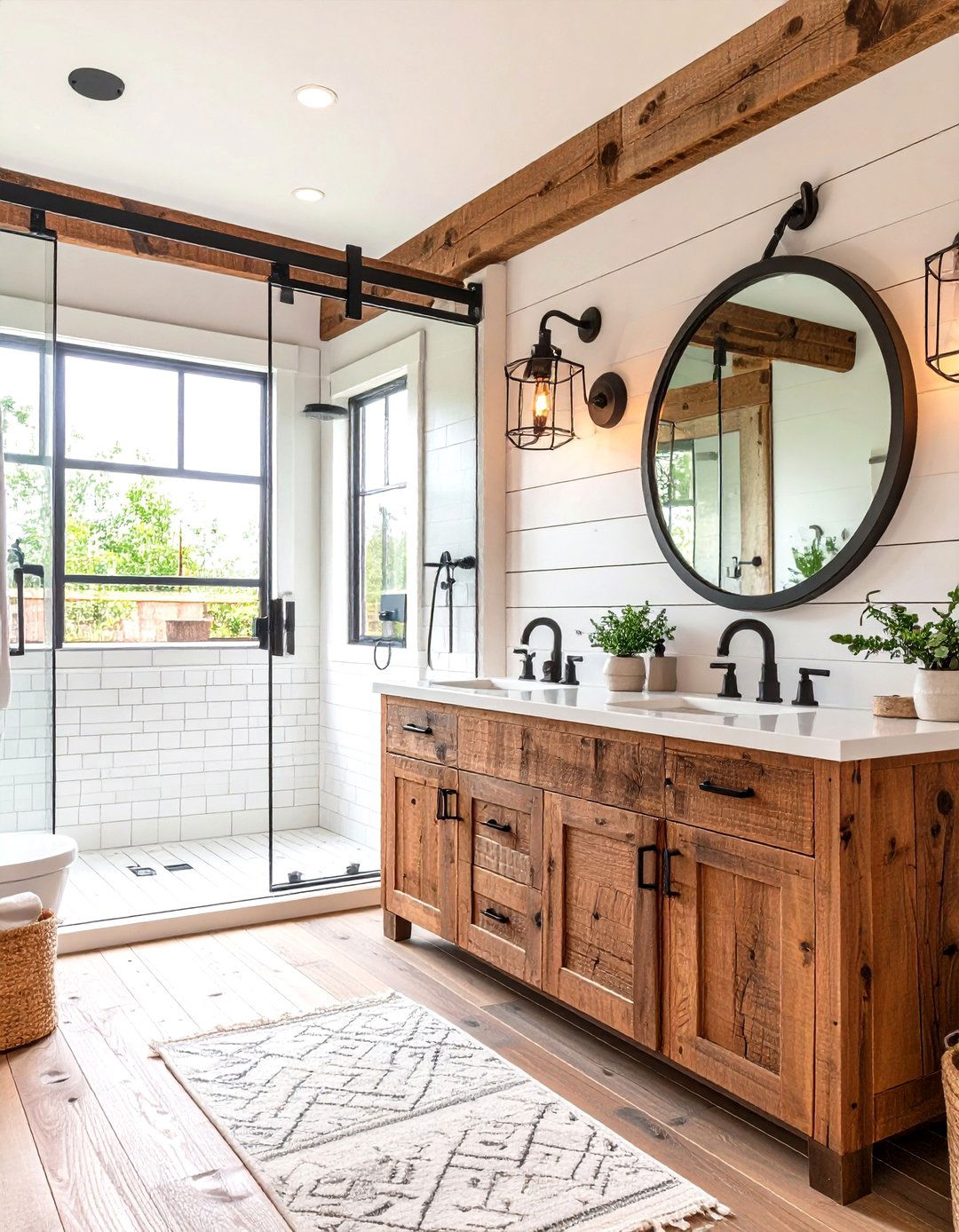 Rustic Farmhouse Bathroom Remix - 25 bathroom with black fixtures