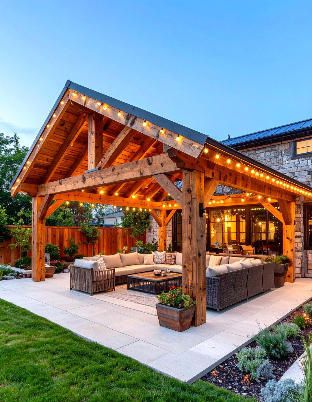 Rustic Reclaimed Wood Gable Roof - 25 gable patio roof design ideas