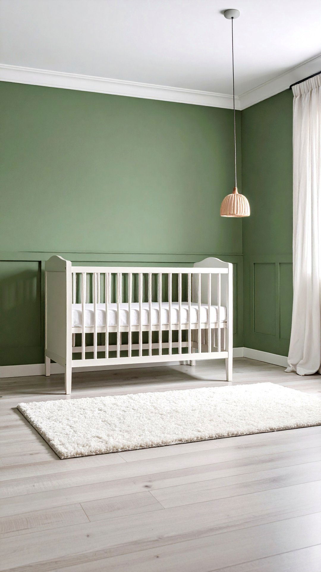 Sage Green Nursery Serenity Wall - 25 green nursery ideas